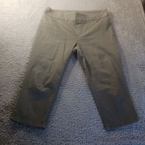 Chico's The So Slimming Girlfriend Ankle Womens Pants Size 1 (US 8) Khaki Casual